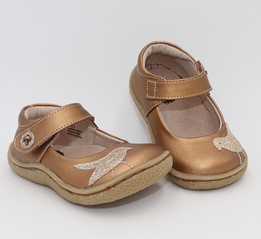 Livie & Luca Pio Pio Mary Jane Baby Toddler 6 Bird Rose Gold Copper Sneaker Shoe